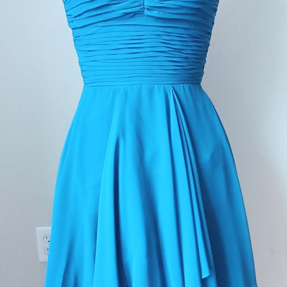 Arden B Teal Strapless Dress - Picture 3 of 8